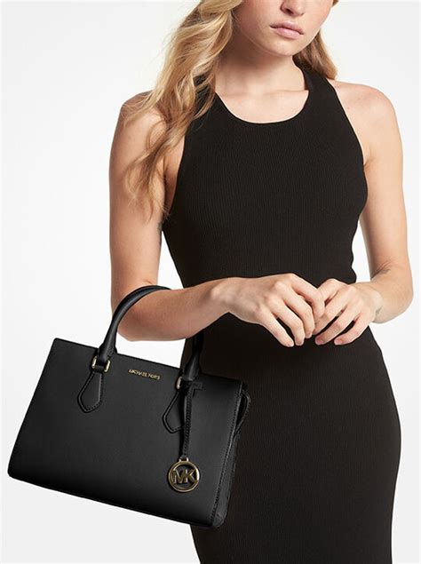 michael michael kors rachel medium leather satchel|Michael Kors small satchel handbag.